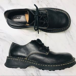 Born Black Punk Chunky Lace Up Oxfords NWOT Sz 8.5